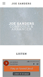 Mobile Screenshot of joesandersmusic.com