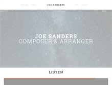 Tablet Screenshot of joesandersmusic.com